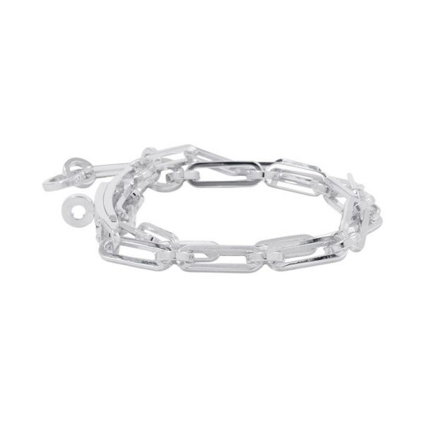 エルメス ブレスレット ケリー シェーヌ ドゥブルトゥール チェーン SV925シルバー サイズ16 HERMES ジュエリー