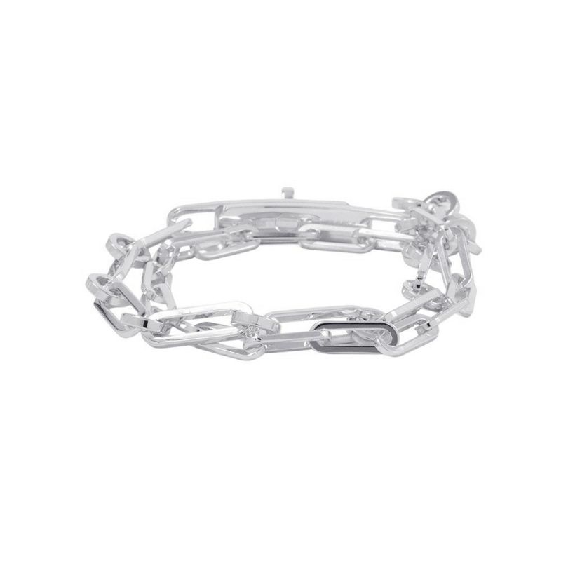 エルメス ブレスレット ケリー シェーヌ ドゥブルトゥール チェーン SV925シルバー サイズ16 HERMES ジュエリー