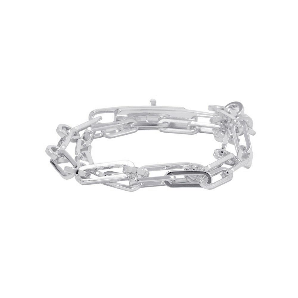 エルメス ブレスレット ケリー シェーヌ ドゥブルトゥール チェーン SV925シルバー サイズ16 HERMES ジュエリー