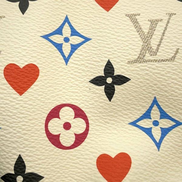 ルイヴィトン トートバッグ モノグラム・ゲームオン ネヴァーフルMM ポーチ付き M57462 LOUIS VUITTON ホワイト 白