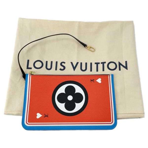 ルイヴィトン トートバッグ モノグラム・ゲームオン ネヴァーフルMM ポーチ付き M57462 LOUIS VUITTON ホワイト 白