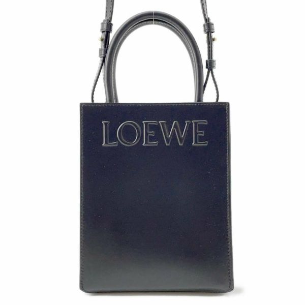 ロエベ ハンドバッグ スタンダード A5 トート カーフレザー A933S30X01 LOEWE 2wayショルダーバッグ 黒