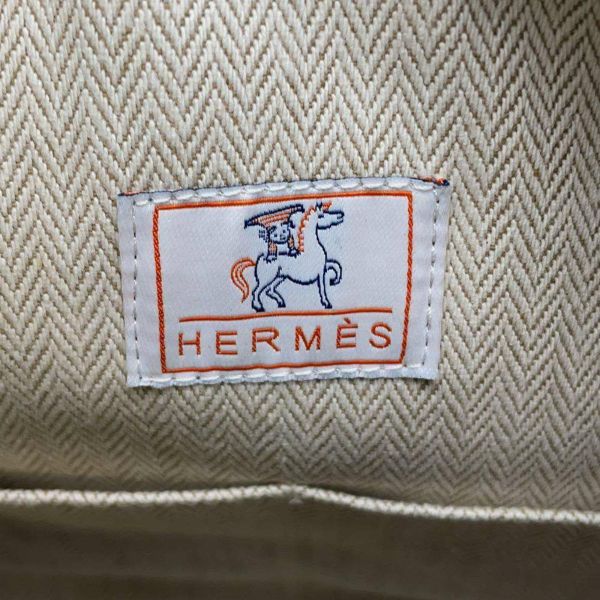 エルメス ポーチ ブリッド・ア・ブラックGM カブリオル グリスペール/シルバー金具 キャンバス HERMES