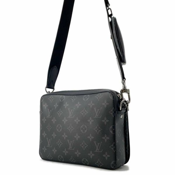 ルイヴィトン ショルダーバッグ モノグラム・エクリプス リバース トリオ・メッセンジャー M69443 LOUIS VUITTON ブラック 黒