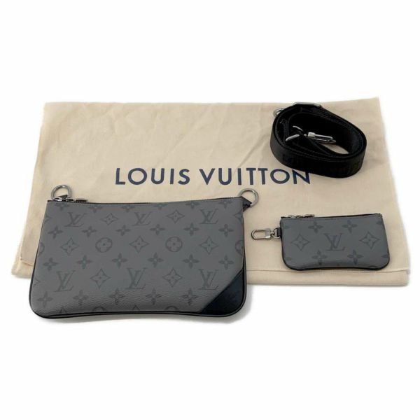 ルイヴィトン ショルダーバッグ モノグラム・エクリプス リバース トリオ・メッセンジャー M69443 LOUIS VUITTON ブラック 黒