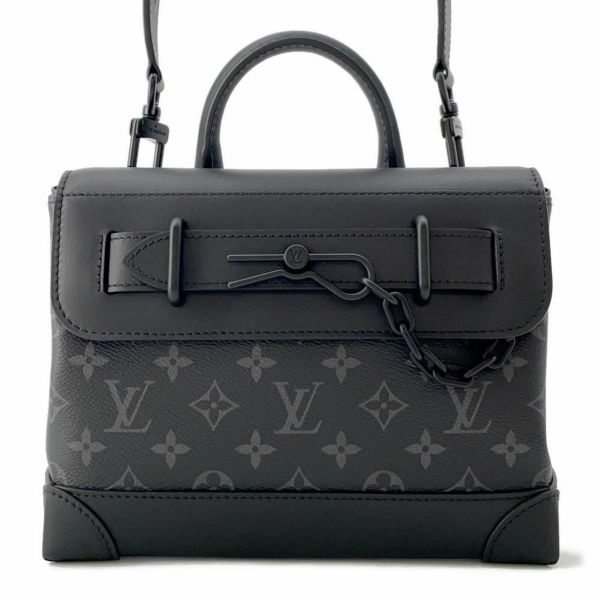 ルイヴィトン ハンドバッグ モノグラム・エクリプス スティーマーPM M46953 LOUIS VUITTON 2wayショルダーバッグ 黒 ブラック