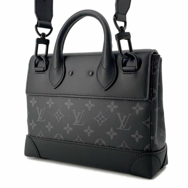 ルイヴィトン ハンドバッグ モノグラム・エクリプス スティーマーPM M46953 LOUIS VUITTON 2wayショルダーバッグ 黒 ブラック