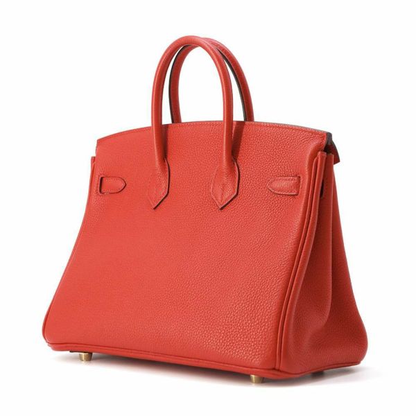 エルメス バーキン25 ルージュクー/ゴールド金具 トゴ C刻印 HERMES Birkin ハンドバッグ