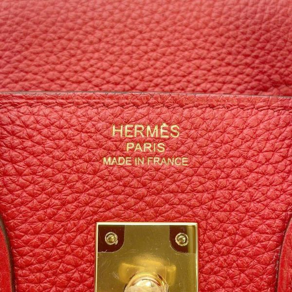 エルメス バーキン25 ルージュクー/ゴールド金具 トゴ C刻印 HERMES Birkin ハンドバッグ