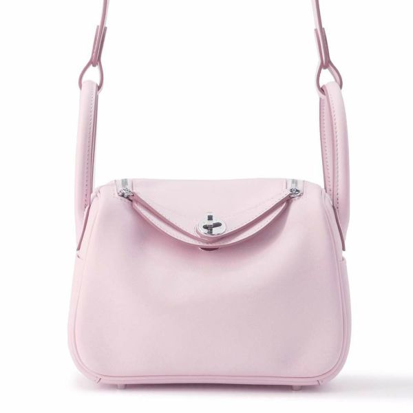 エルメス リンディ ミニ ヴェルソ モーヴペール/ゴールド/シルバー金具 スイフト U刻印 2wayショルダー