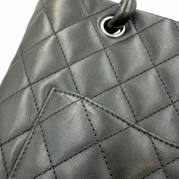 シャネル トートバッグ カンボンライン マトラッセ ココマーク スモール カーフレザー A25166 CHANEL 黒 白 キルティング