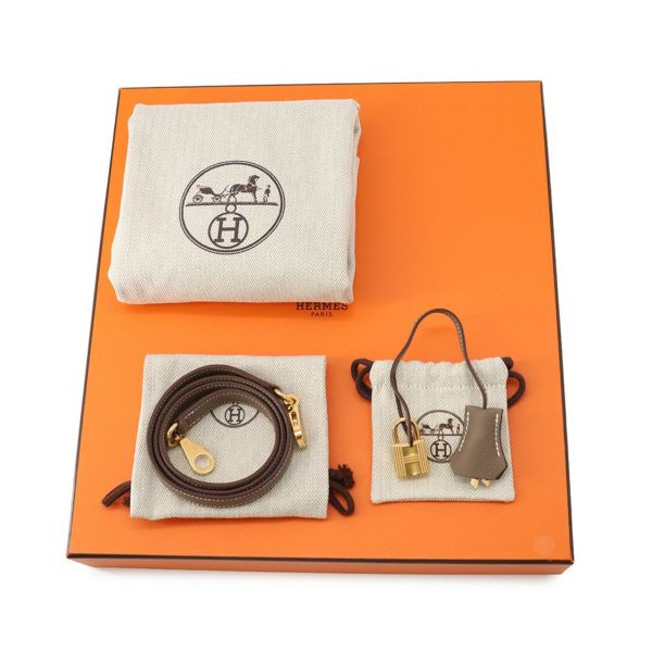 エルメス ハンドバッグ ケリー28 内縫い エトゥープ/ゴールド金具 トゴ B刻印 2wayショルダー