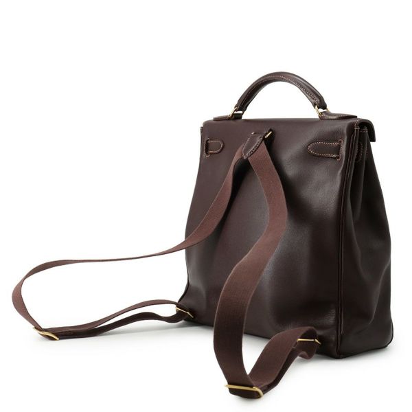 エルメス リュック ケリーアドGM ハバナ/ゴールド金具 ヴォーガリバー □D刻印 HERMES バッグ