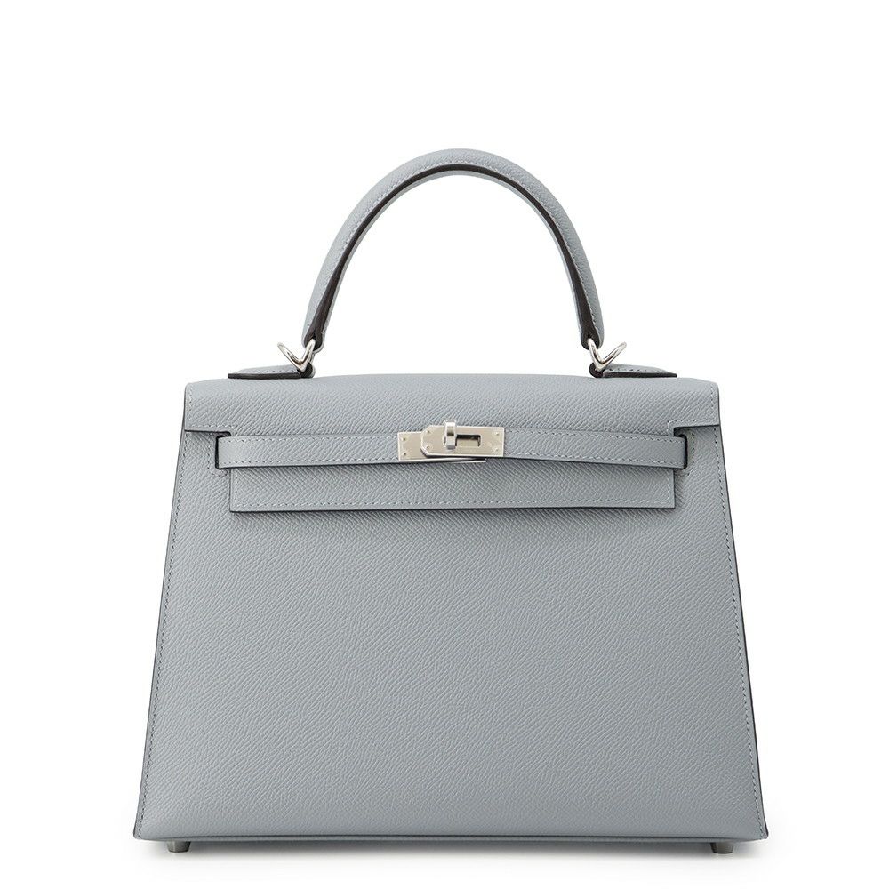 エルメス ハンドバッグ ケリー25 外縫い グリパンタン/シルバー金具 エプソン K刻印 2wayショルダー