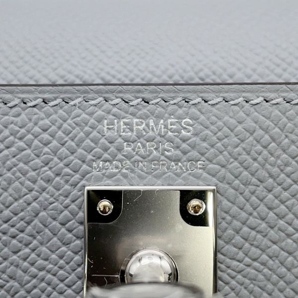 エルメス ハンドバッグ ケリー25 外縫い グリパンタン/シルバー金具 エプソン K刻印 2wayショルダー
