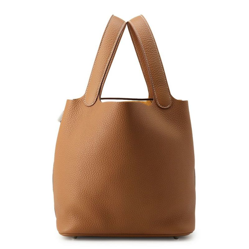 エルメス ハンドバッグ ピコタンロックMM ゴールド/シルバー金具 トリヨンクレマンス K刻印