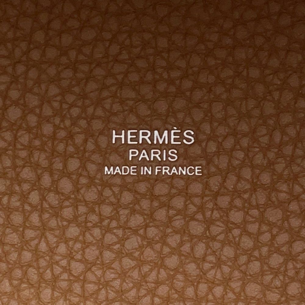 エルメス ハンドバッグ ピコタンロックMM ゴールド/シルバー金具 トリヨンクレマンス K刻印