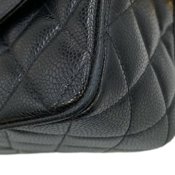 シャネル チェーンショルダーバッグ マトラッセ ココマーク キャビアスキン CHANEL 黒