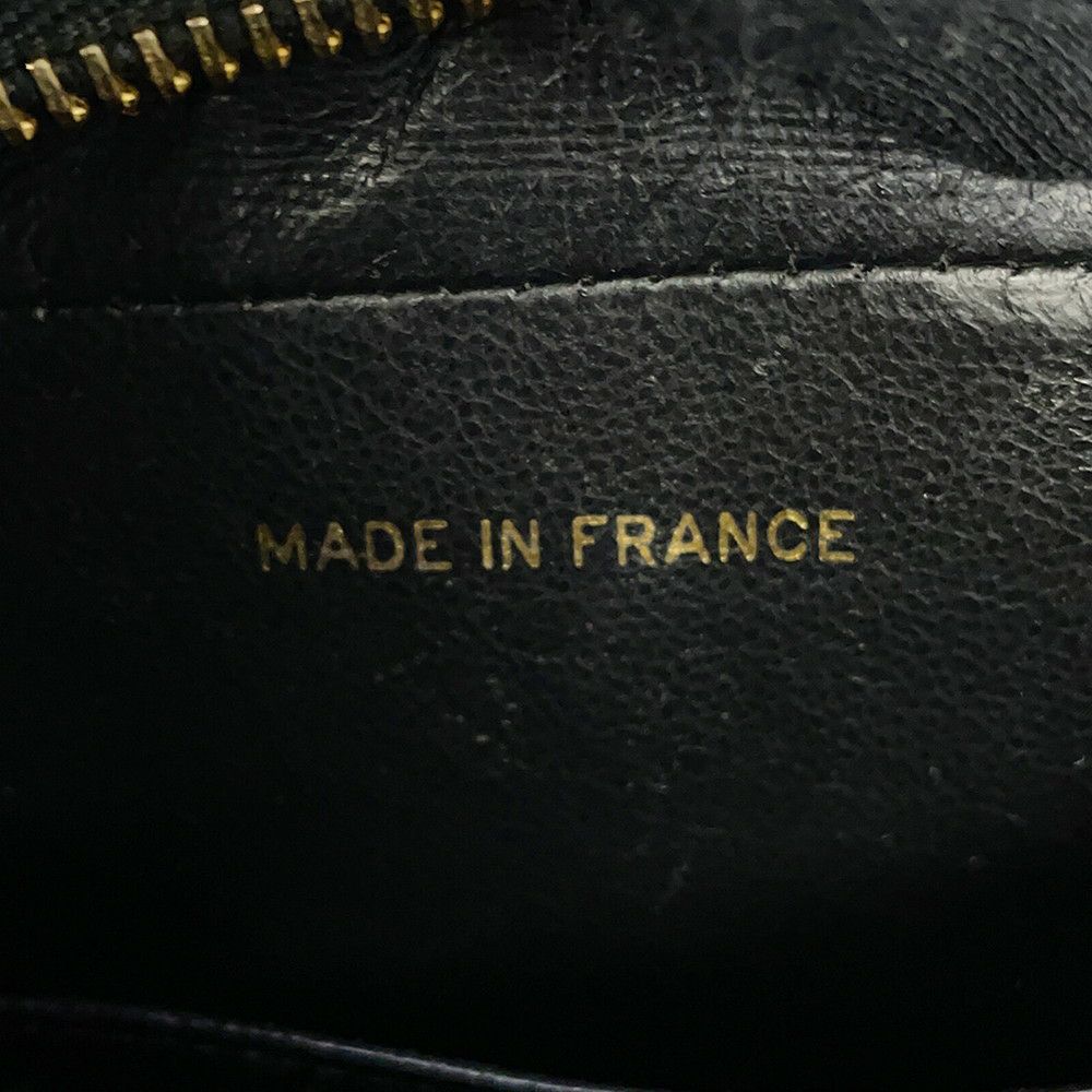 シャネル チェーンショルダーバッグ マトラッセ ココマーク キャビアスキン CHANEL 黒