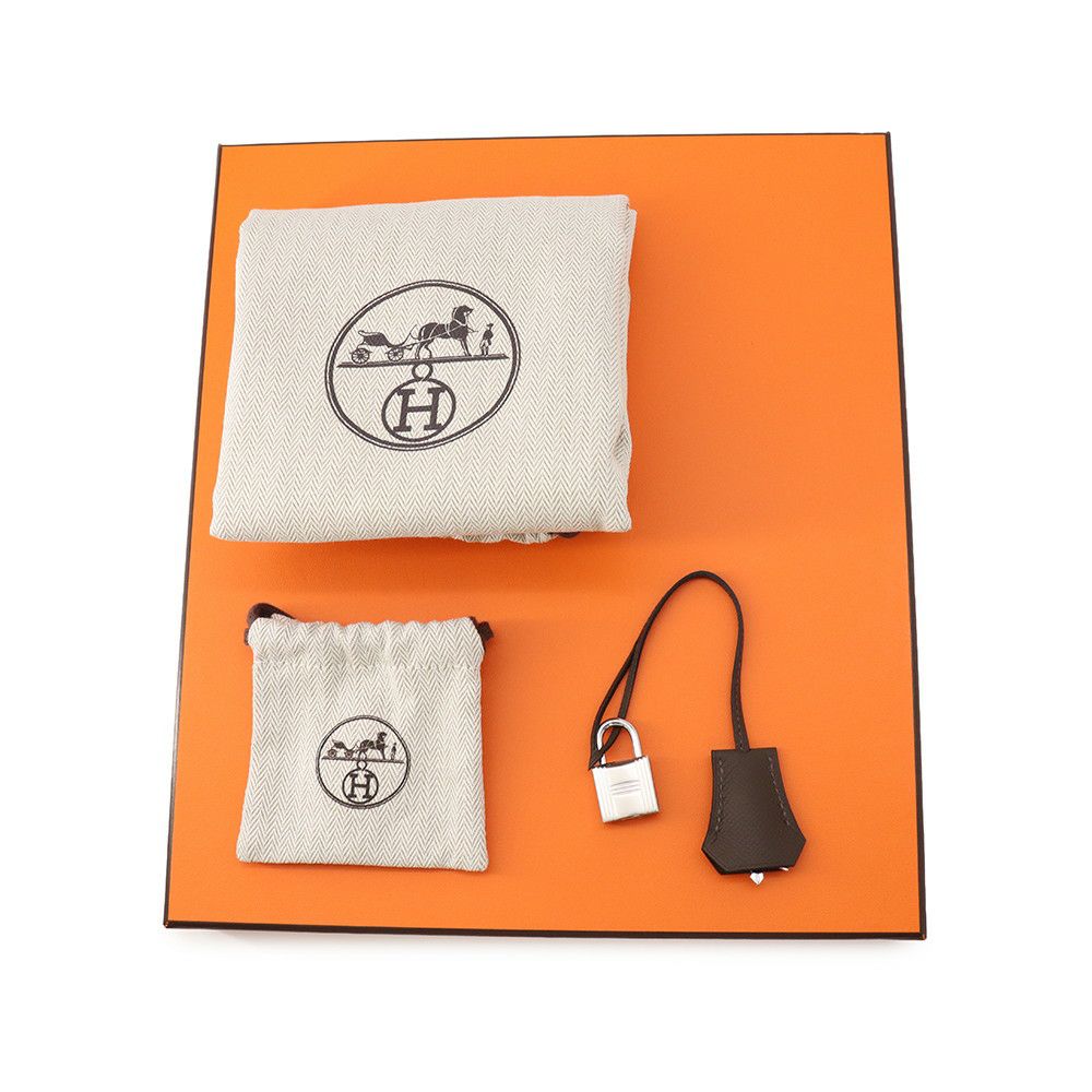 エルメス バーキン25 トリコロール エコルセ/ブラック/エトゥープ/シルバー金具 エプソン W刻印 HERMES Birkin ハンドバッグ