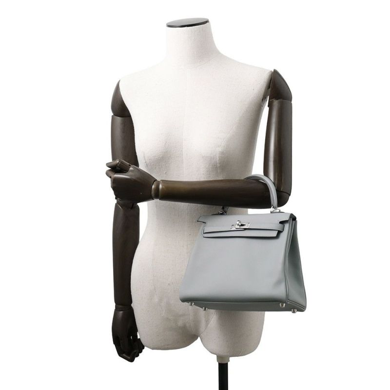 エルメス ハンドバッグ ケリー25 内縫い グリパンタン/シルバー金具 スイフト K刻印 2wayショルダー