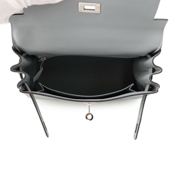 エルメス ハンドバッグ ケリー25 内縫い グリパンタン/シルバー金具 スイフト K刻印 2wayショルダー