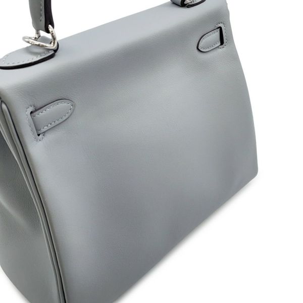 エルメス ハンドバッグ ケリー25 内縫い グリパンタン/シルバー金具 スイフト K刻印 2wayショルダー