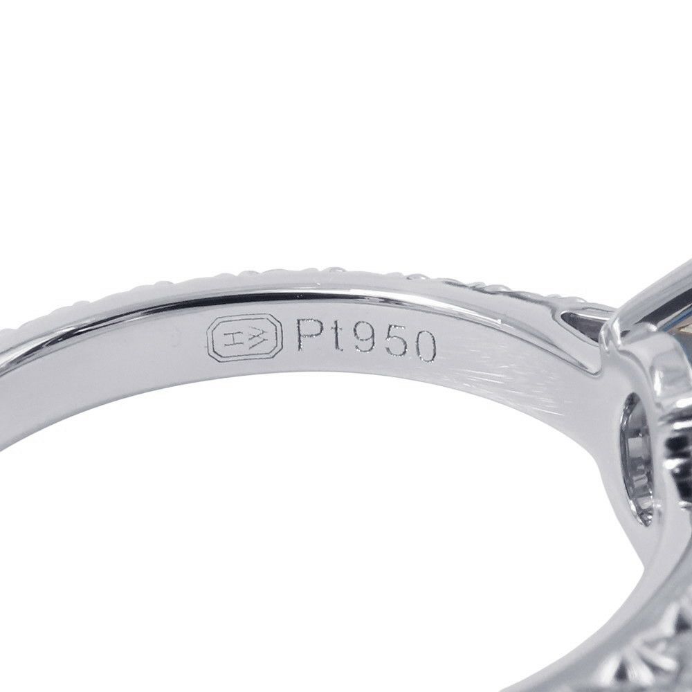 ハリーウィンストン リング オーバルシェイプ リング ダイヤ/サファイア 1.23ct Pt950プラチナ サイズ約7号 鑑別書付き RGSPOV010BRL