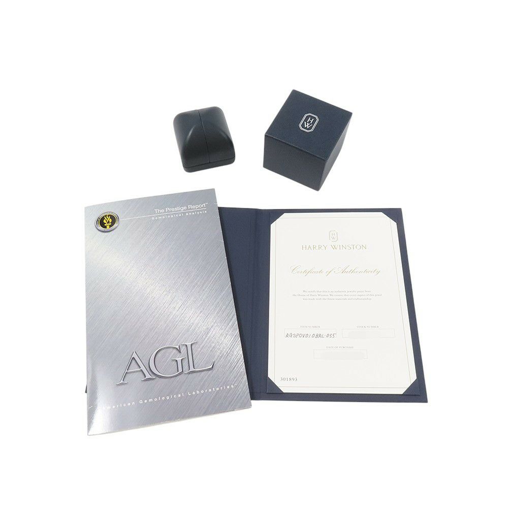 ハリーウィンストン リング オーバルシェイプ リング ダイヤ/サファイア 1.23ct Pt950プラチナ サイズ約7号 鑑別書付き RGSPOV010BRL