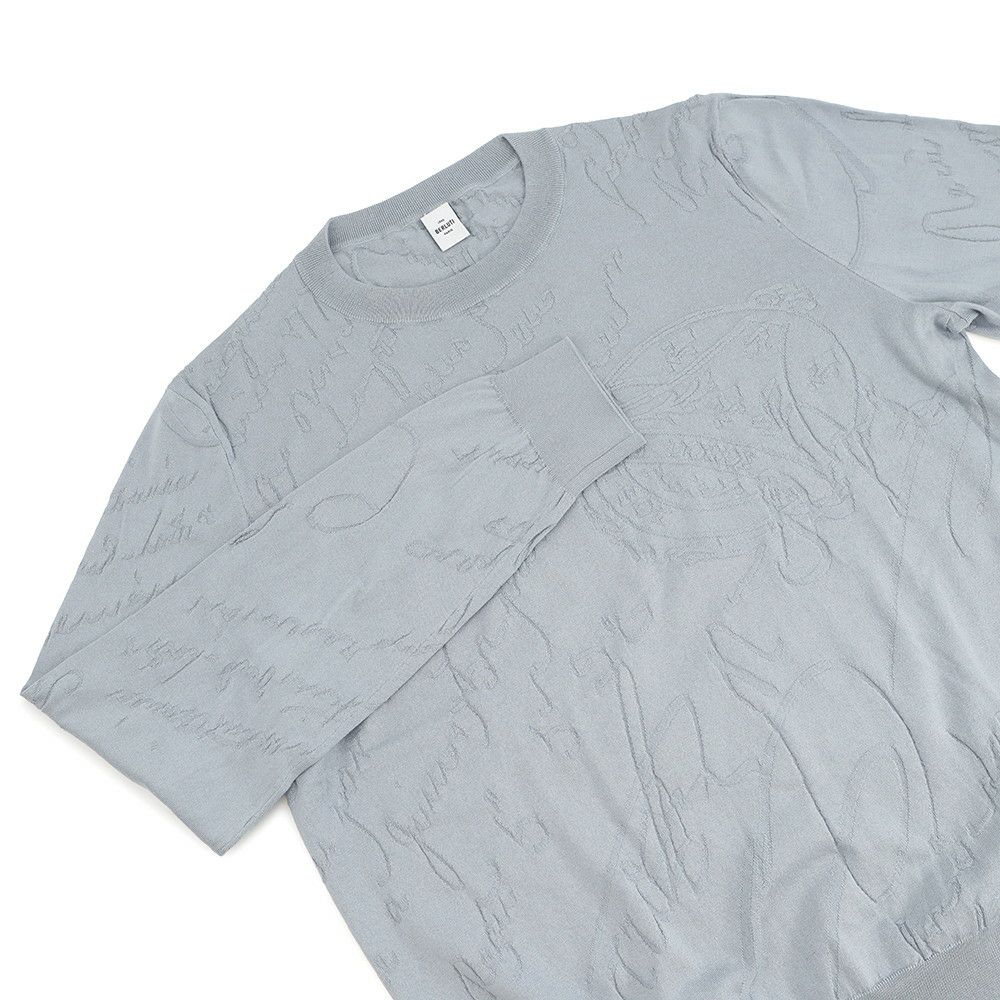 ベルルッティ セーター ダイアゴナル スクリット セーター シルク コットン メンズサイズL Berluti トップス