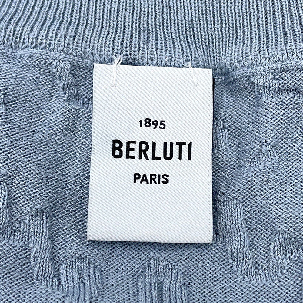 ベルルッティ セーター ダイアゴナル スクリット セーター シルク コットン メンズサイズL Berluti トップス