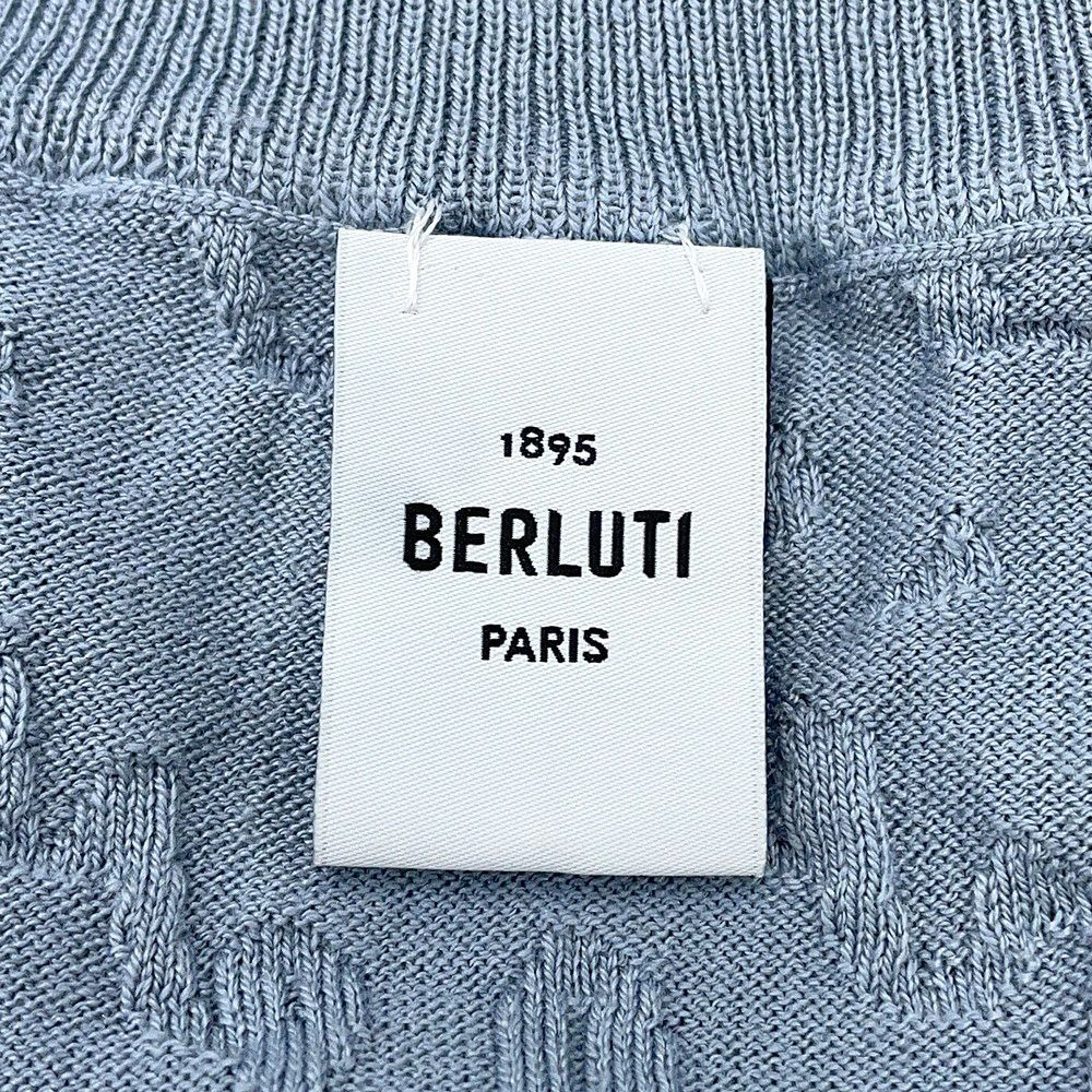 ベルルッティ セーター ダイアゴナル スクリット セーター シルク コットン メンズサイズL Berluti トップス