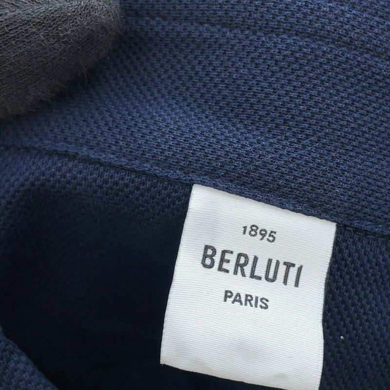ベルルッティ 長袖シャツ ピケ シャツ スクリット ポケット コットン メンズサイズM Berluti トップス