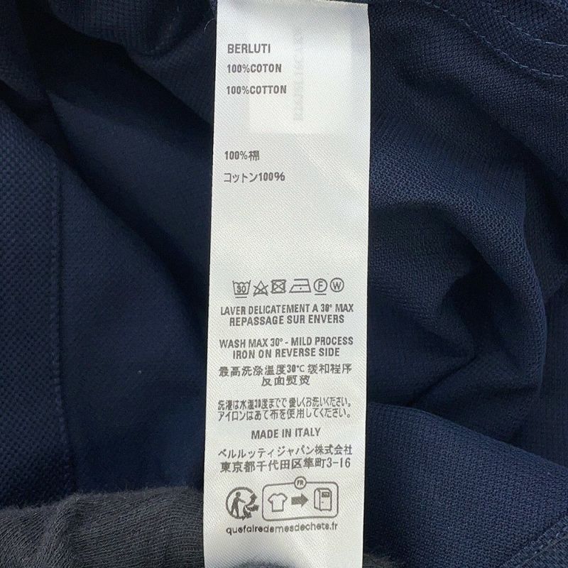ベルルッティ 長袖シャツ ピケ シャツ スクリット ポケット コットン メンズサイズM Berluti トップス