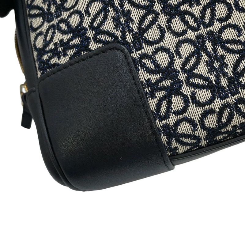 ロエベ ハンドバッグ アマソナ16 スクエア アナグラム キャンバス A039N21X03 2way 黒