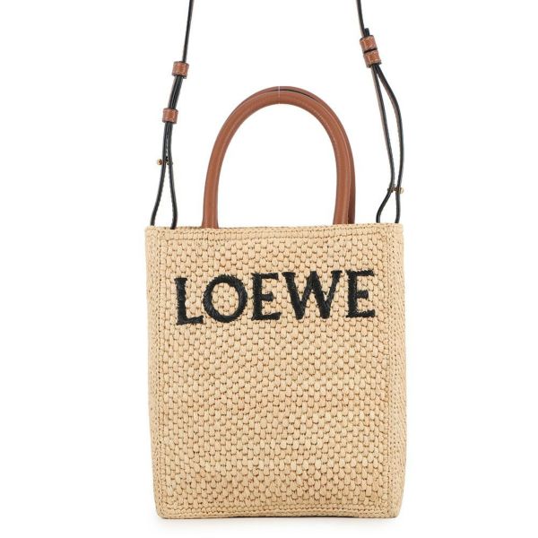 ロエベ ハンドバッグ ロゴ スタンダード A5トート ラフィア A563S30X05 LOEWE かごバッグ 2way