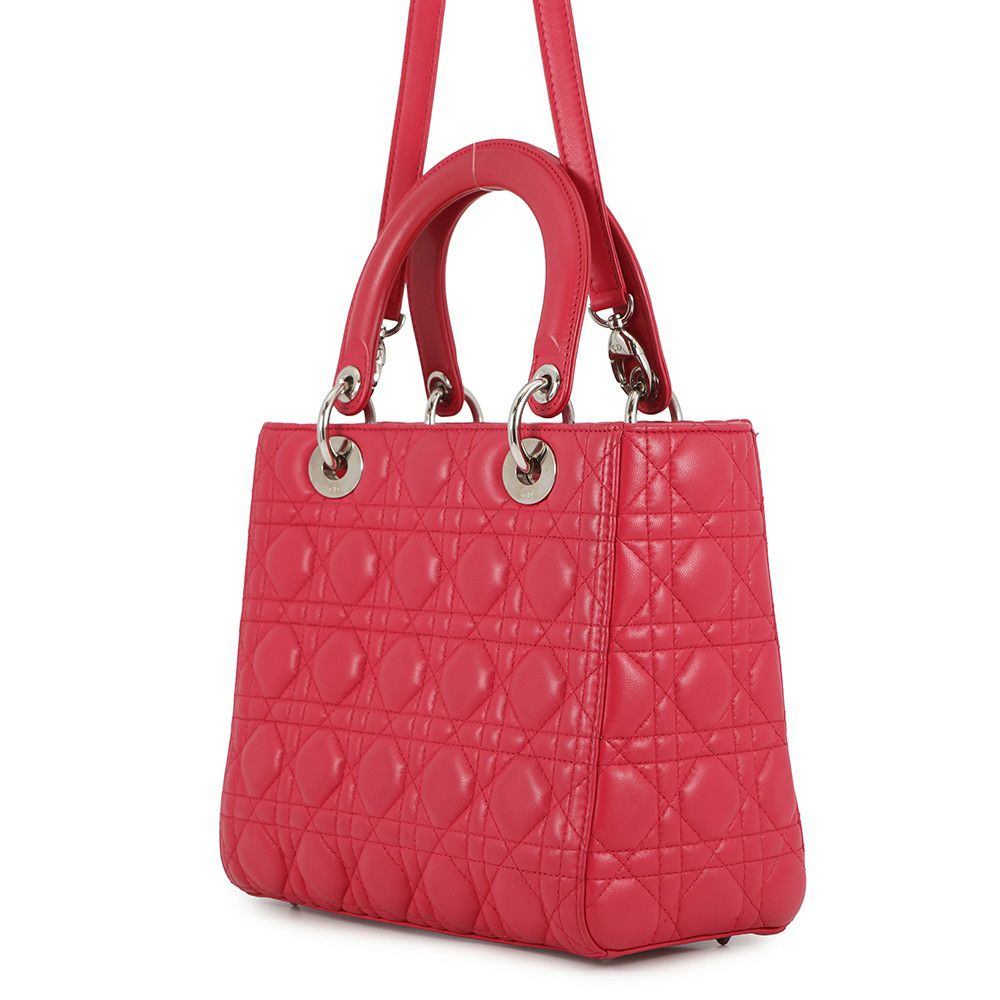 クリスチャン・ディオール ハンドバッグ レディディオール カナージュ ミディアム レザー Christian Dior 2way