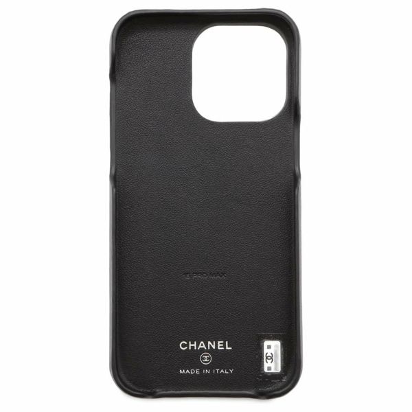 シャネル iPhoneケース マトラッセ ココマーク iPhone15 Pro Max ラムスキン AP4120 CHANEL スマホケース 黒