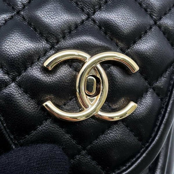 シャネル ローファー マトラッセ CCターンロック ラムスキン レディースサイズ38C G36646 CHANEL 靴 黒