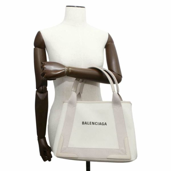 バレンシアガ トートバッグ ネイビーカバス S ポーチ付 339933 BALENCIAGA スモールサイズ