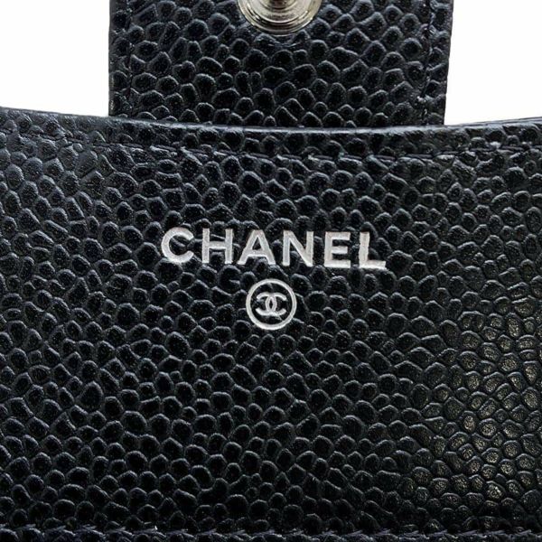 シャネル 三つ折り財布 クラシック スモール フラップ ウォレット キャビアスキン AP0231 CHANEL 黒