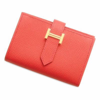 エルメス カードケース ベアン オレンジ/ゴールド金具 シェブルミゾル B刻印 HERMES 財布 | 中古・新品ブランド販売ギャラリーレア公式通販