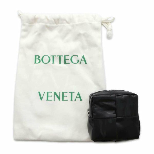 ボッテガヴェネタ ベルト イントレチャート レザー ポーチ付き サイズ85 709342 BOTTEGA VENETA メンズ 黒