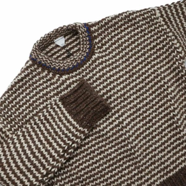 ボッテガヴェネタ セーター ジグザグ クルーネック ニット メンズサイズL 721234 BOTTEGA VENETA トップス ブラウン