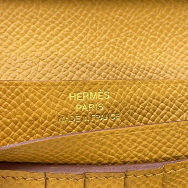 エルメス 二つ折り財布 ベアンコンパクト ビスキュイ/ゴールド金具 エプソン W刻印 HERMES 財布