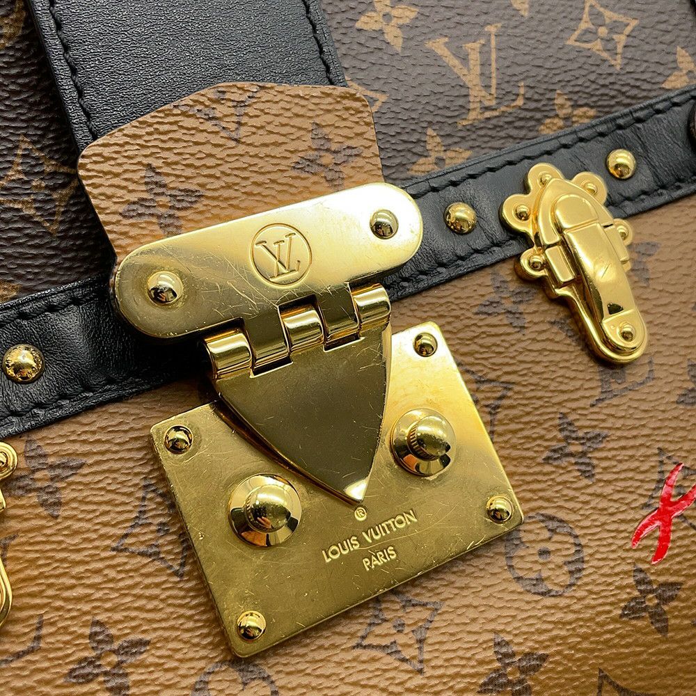 ルイヴィトン ショルダーバッグ モノグラム・リバース トランククラッチ M43596 LOUIS VUITTON