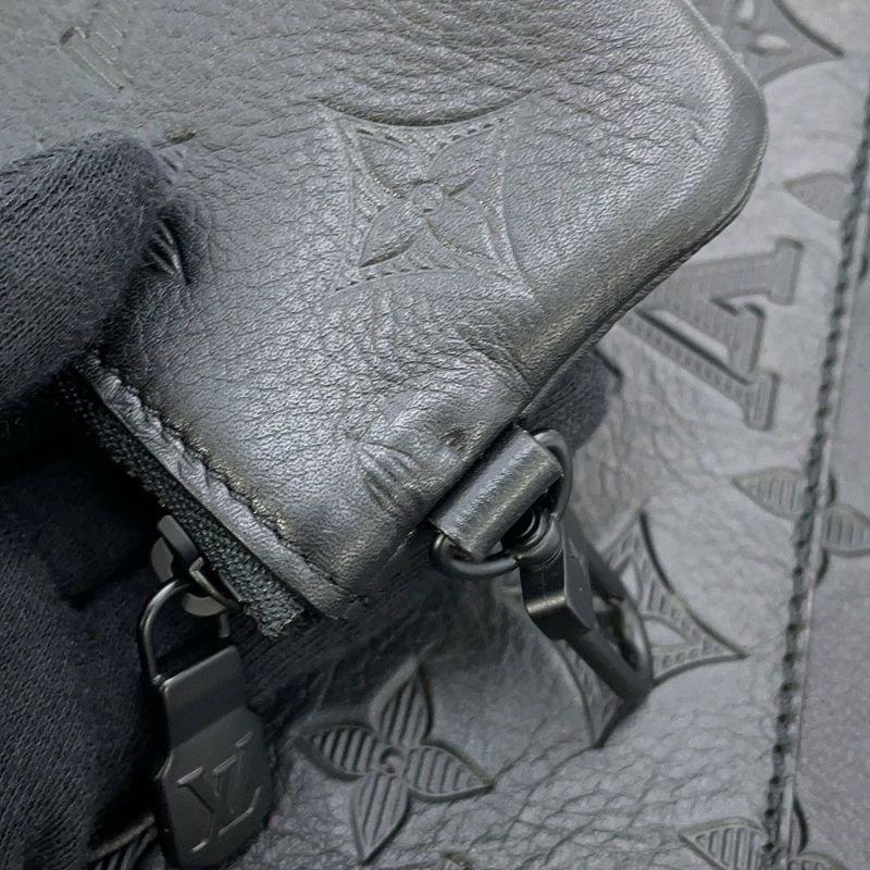 ルイヴィトン ショルダーバッグ モノグラム・シャドウ デュオ・メッセンジャー M69827 LOUIS VUITTON 黒 ブラック