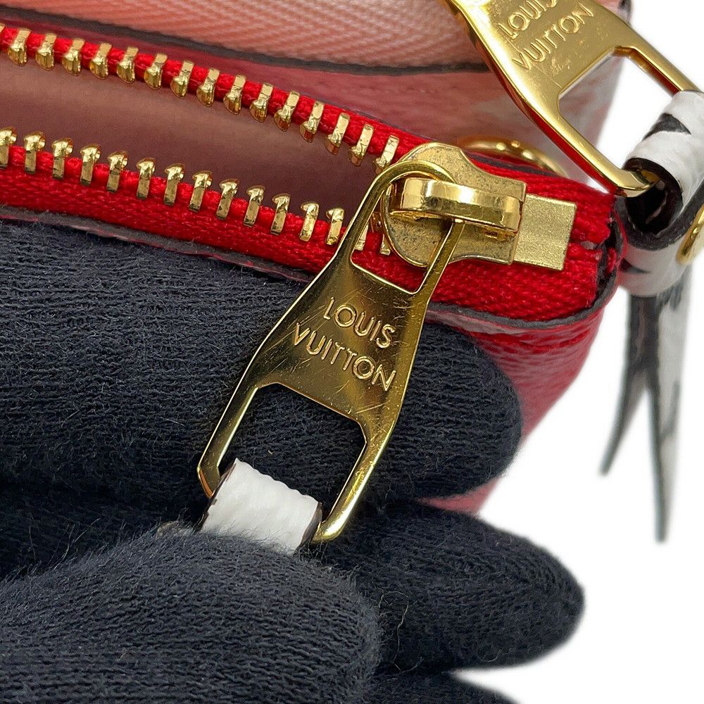 ルイヴィトン ショルダーバッグ モノグラム・ジャイアント ポシェット・ドゥーブル ジップ M67561 クラッチバッグ 2way