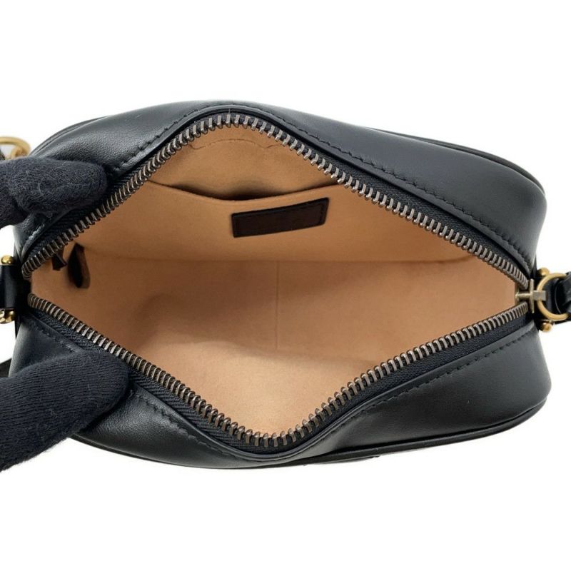 グッチ ショルダーバッグ GGマーモント キルティング ミニ レザー 448065 GUCCI バッグ 黒