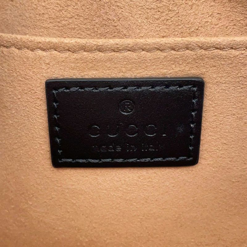 グッチ ショルダーバッグ GGマーモント キルティング ミニ レザー 448065 GUCCI バッグ 黒